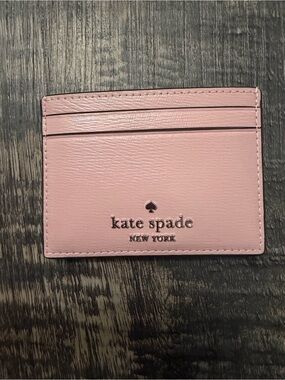 NWT kate spade New York Pink Leather Card Holder